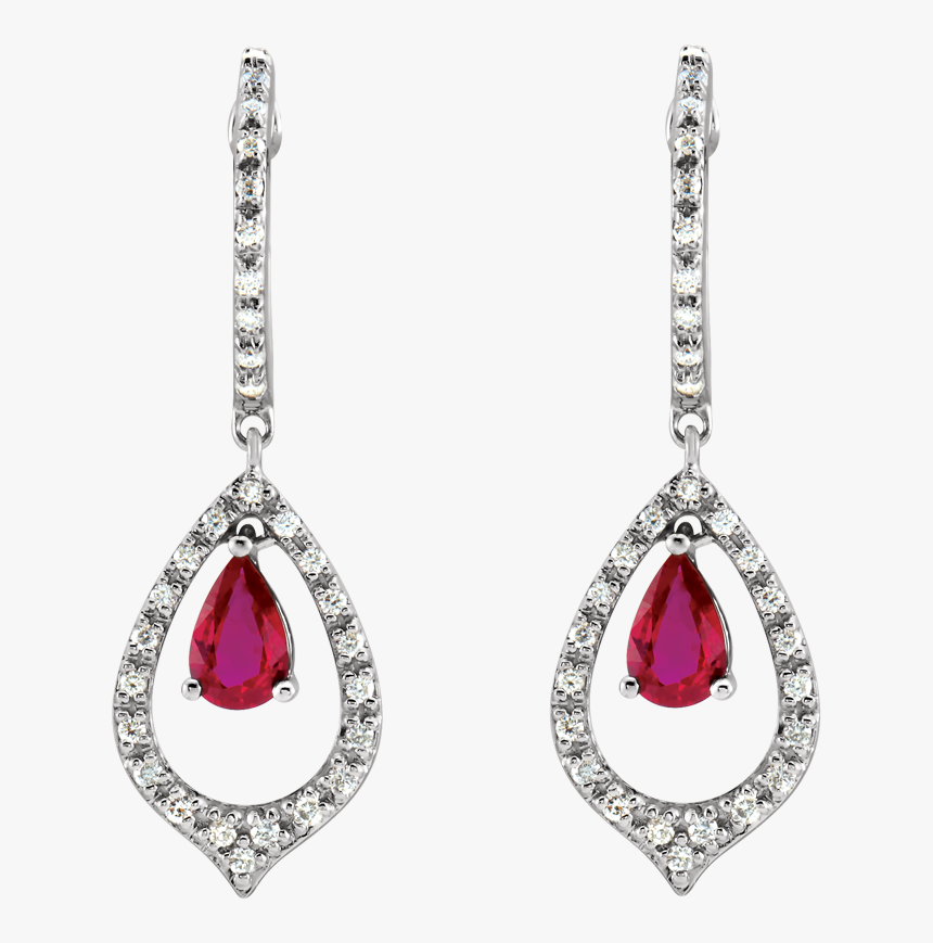 Golden Globes Jewelry Trends Ruby Pear Dangle Earrings - Earrings, HD Png Download