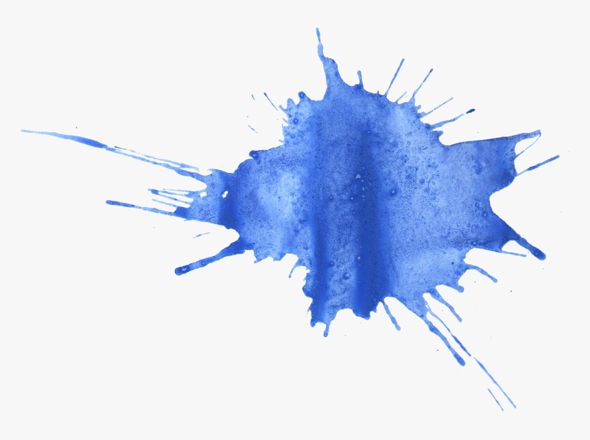 Blue Watercolor Splatter, HD Png Download