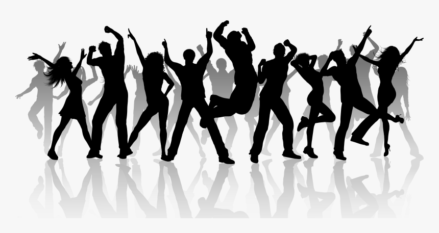Dj Transparent Png - People Dancing Silhouette Png, Png Download