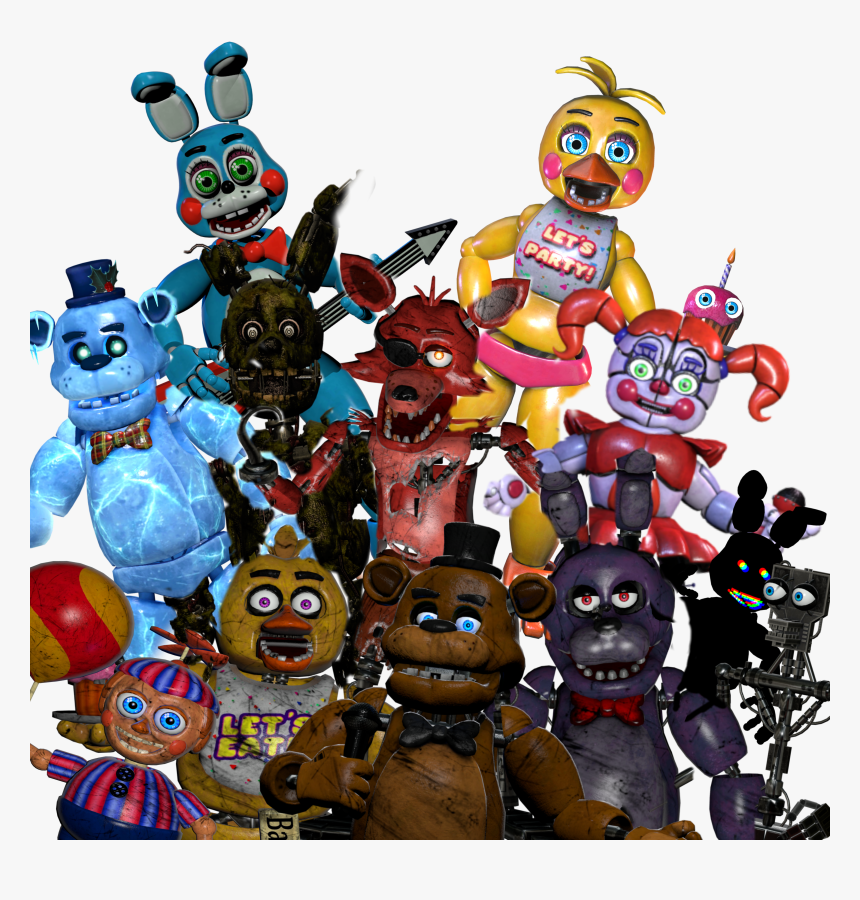#freetoedit #fnaf Ar #the Gangs All Here #fnaf #five, HD Png Download