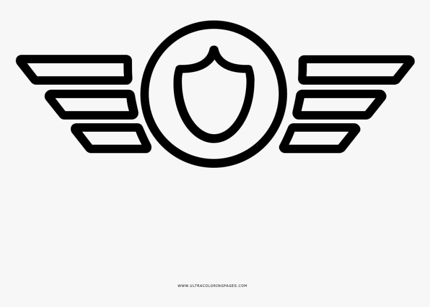 Pilot Wings Badge Coloring Page, HD Png Download