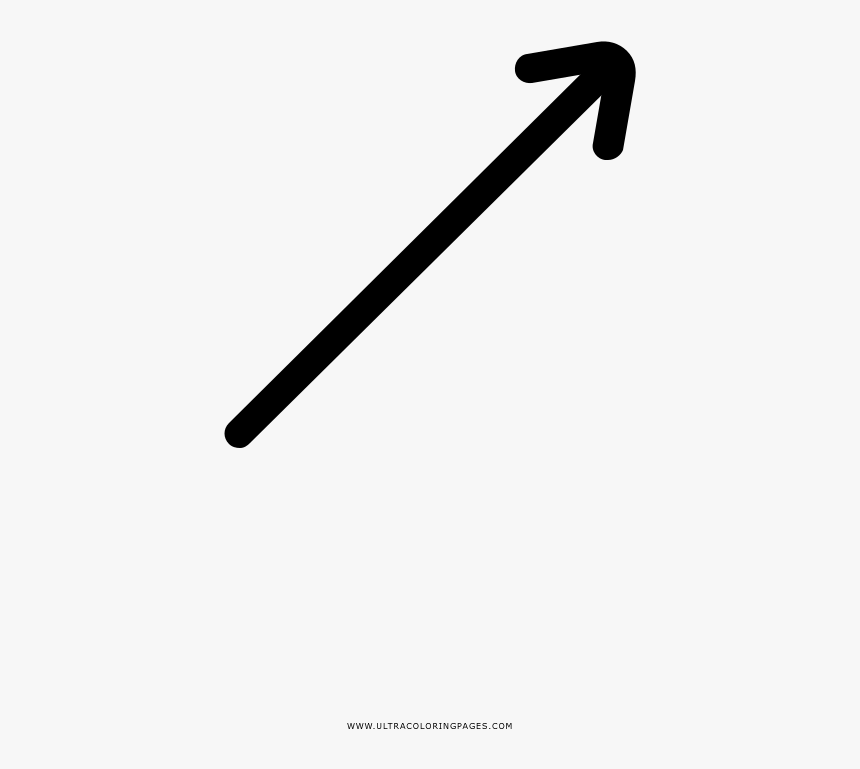Slanted Arrow Coloring Page, HD Png Download