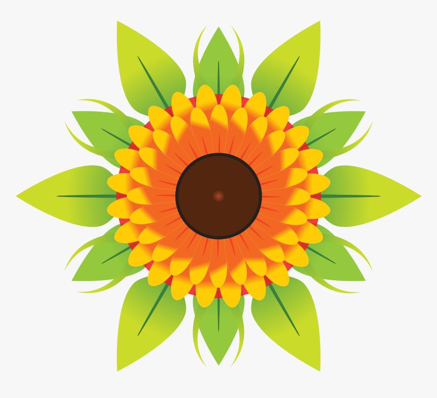 Flower Vector Png - Sun Flower Vector Png, Transparent Png