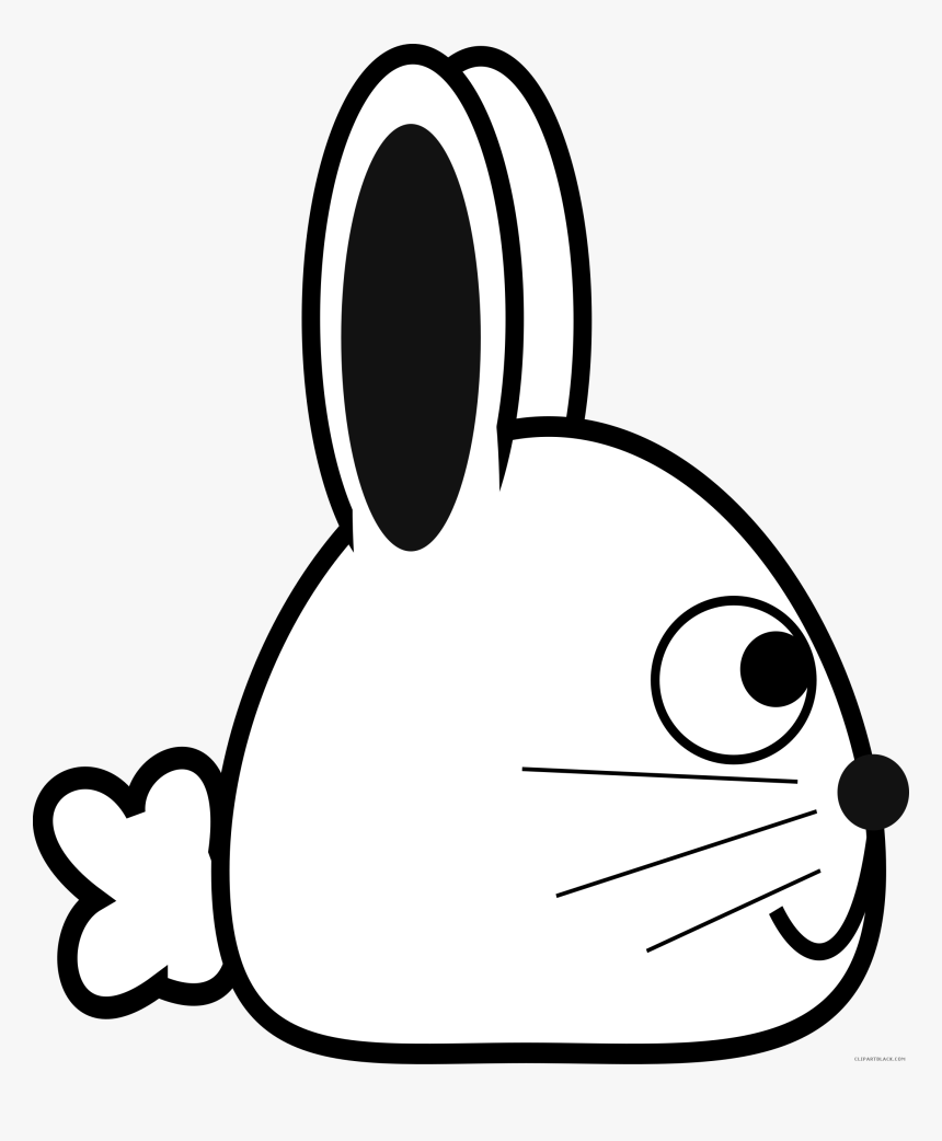 Spring Bunny Animal Free Black White Clipart Images - Rabbit, HD Png Download