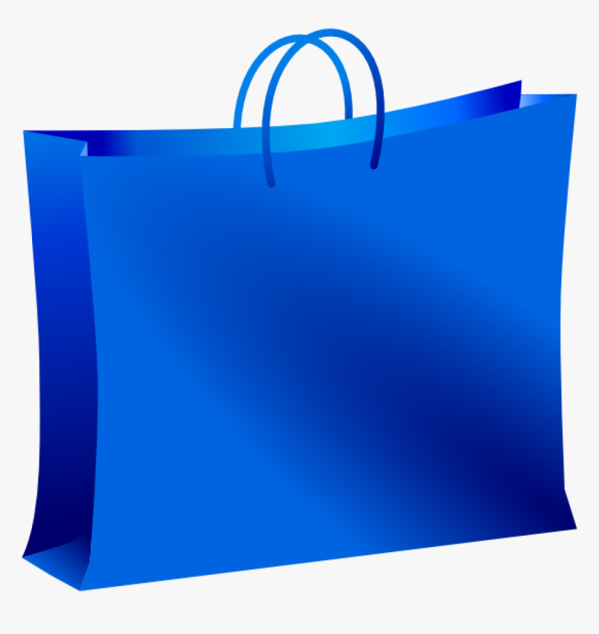 Blue Shopping Bag Png, Transparent Png