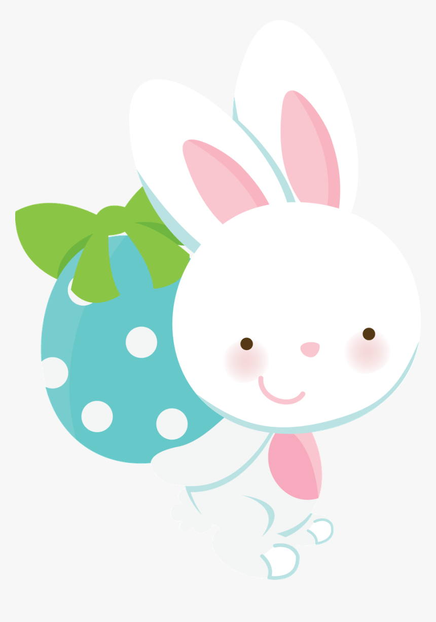 Happy Easterbunniesclip Artfree - Coelhinho Da Páscoa Em Png, Transparent Png