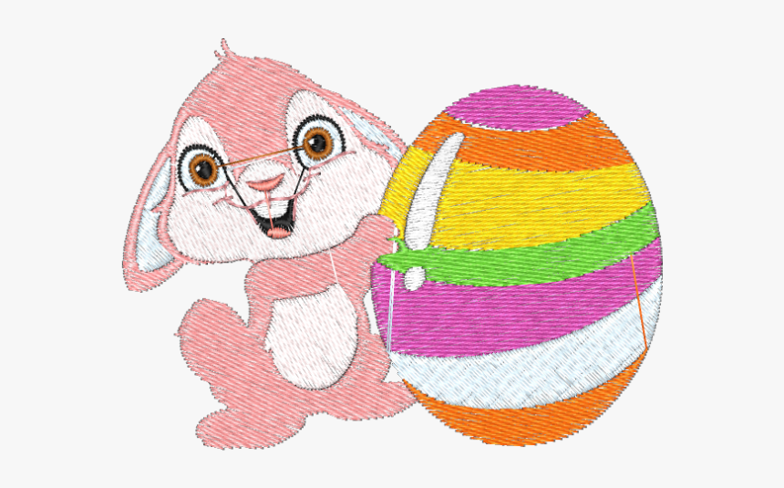 Bunny Holding Easter Egg, HD Png Download