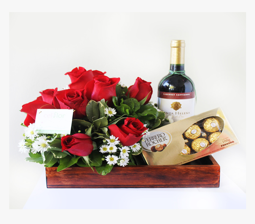 Flores Chocolates Y Vino, HD Png Download