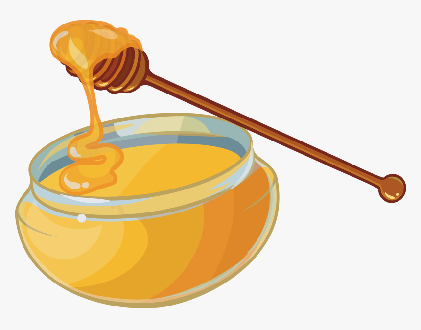 Yuja Tea Honey Jar Clip Art - Transparent Honey Clipart Png, Png Download