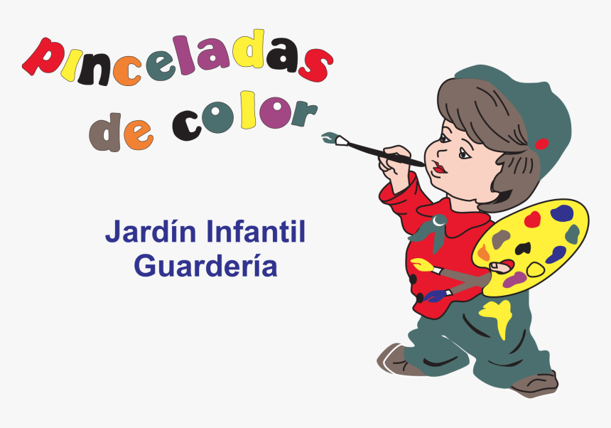 Jardín Infantil Pinceladas De Color - Cartoon, HD Png Download