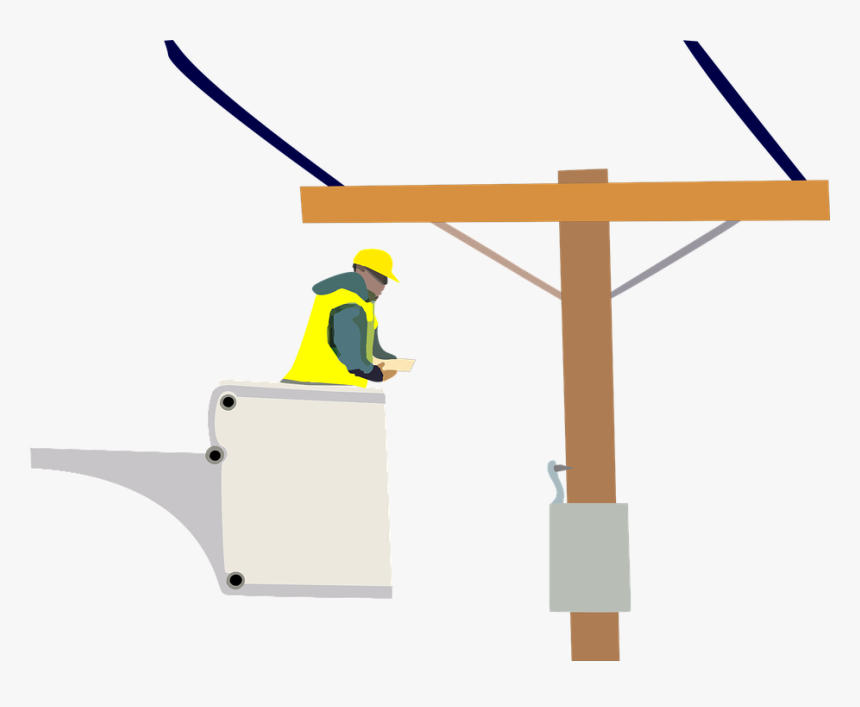 Electricista, Líneas De Energía, Trabajador, Comercio - Power Line Electrician Png, Transparent Png