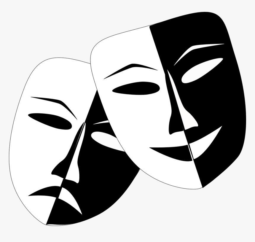Drama, Comedy And Tragedy, Theater, Performance - Theatre Masks, HD Png Download
