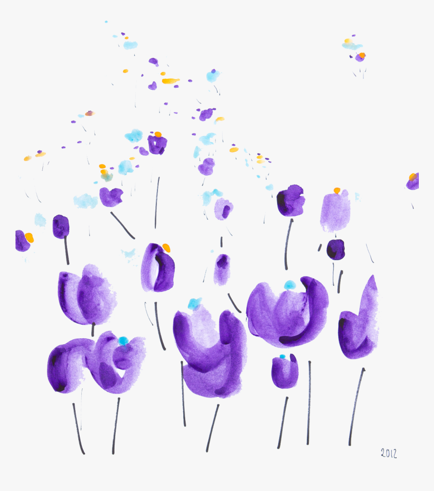 Tulipanes Violetas - Illustration, HD Png Download