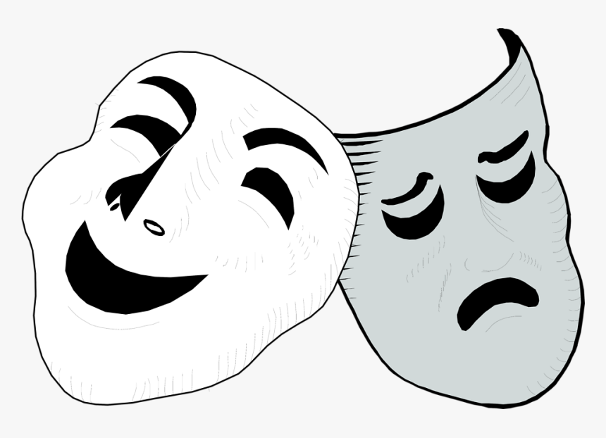 Drama Masks Clipart Transparent Background - - Appearance Vs Reality Symbols, HD Png Download