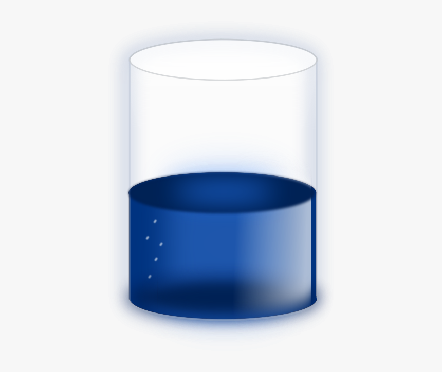 Blue,liquid,cylinder - Half Filled Cylinder Clipart, HD Png Download