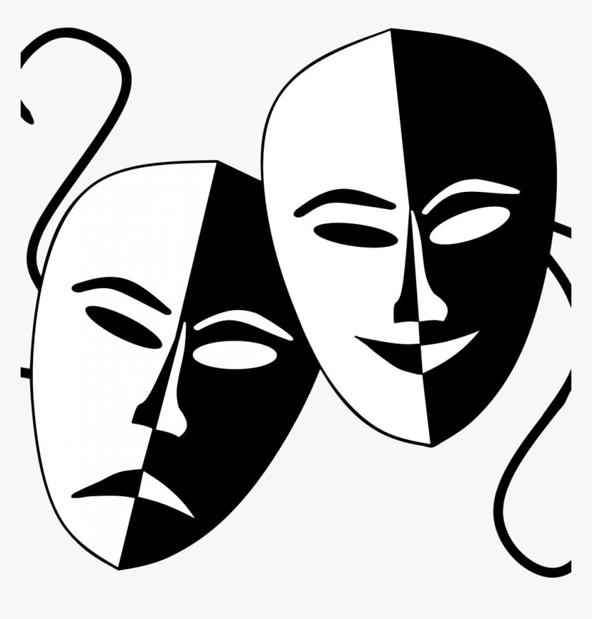 Comedy Tragedy Masks Png - Mask Sad And Happy, Transparent Png