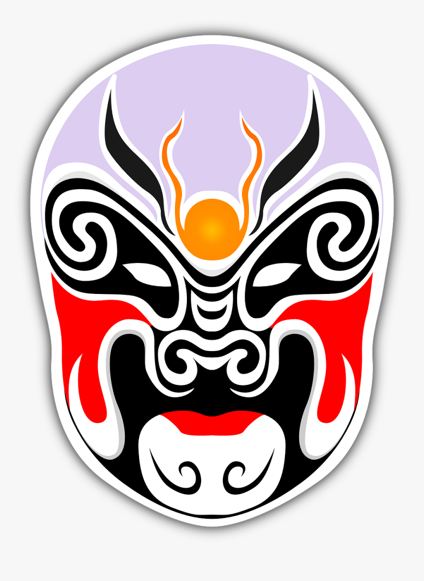 Chinese Theater Masks - Chinese Opera Mask Transparent Background, HD Png Download