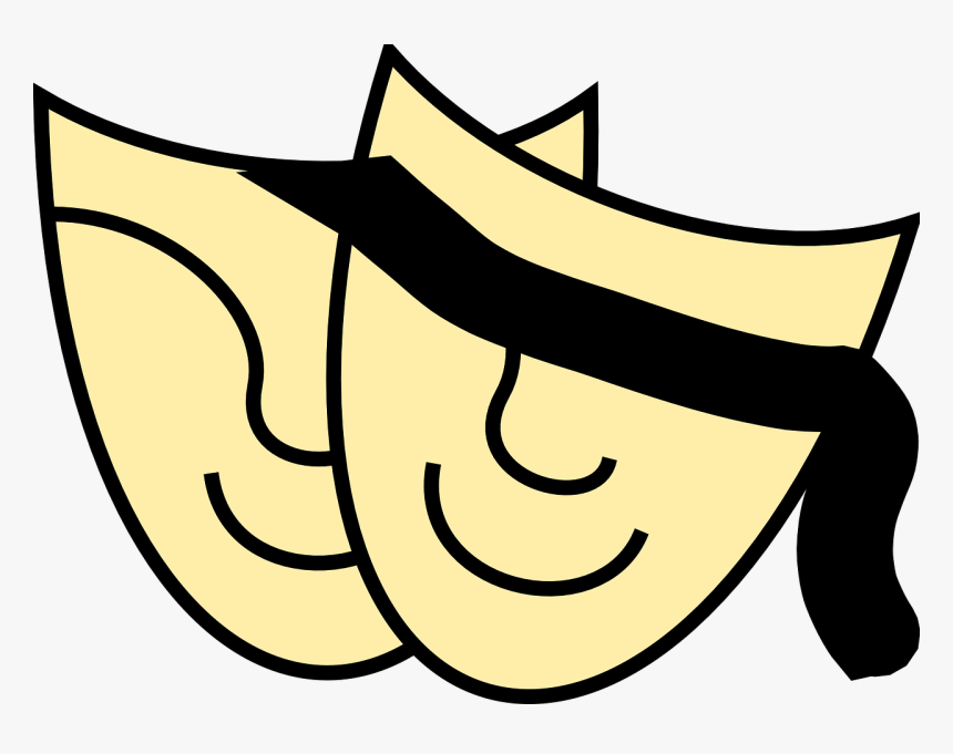 Comedy Masks, Theatre Masks, Blindfold, Censored - Genre Clipart, HD Png Download