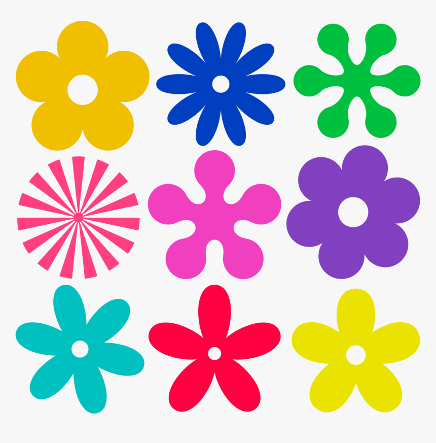 Transparent Flores Vector Png - Hippie Flowers Clip Art, Png Download