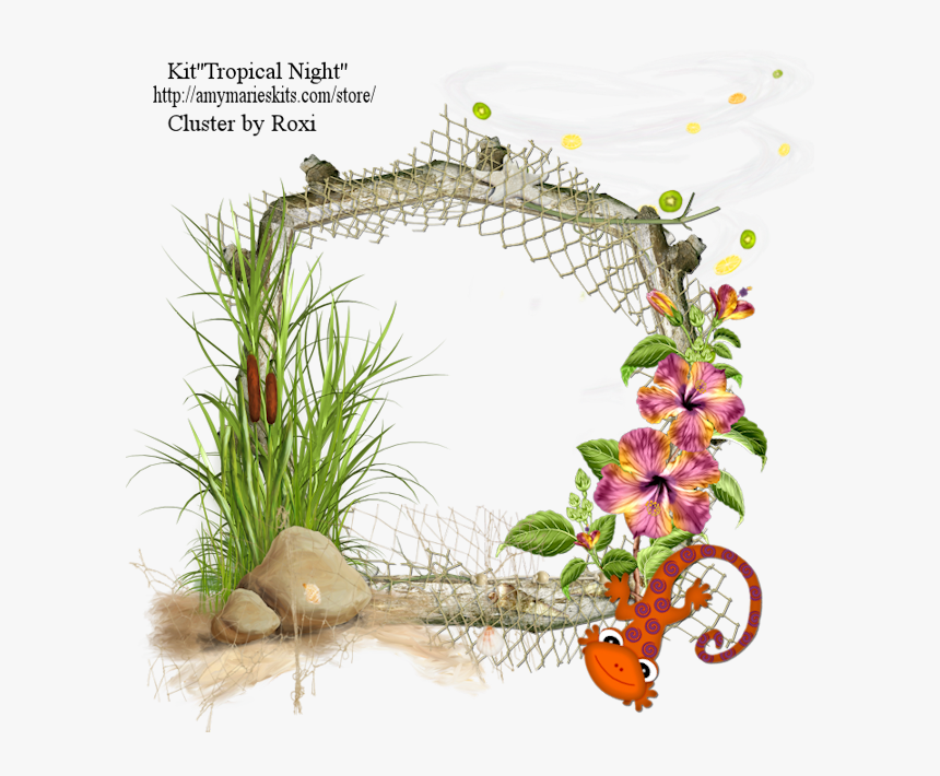 Cluster Frames Below - Tropical Cluster Frames, HD Png Download