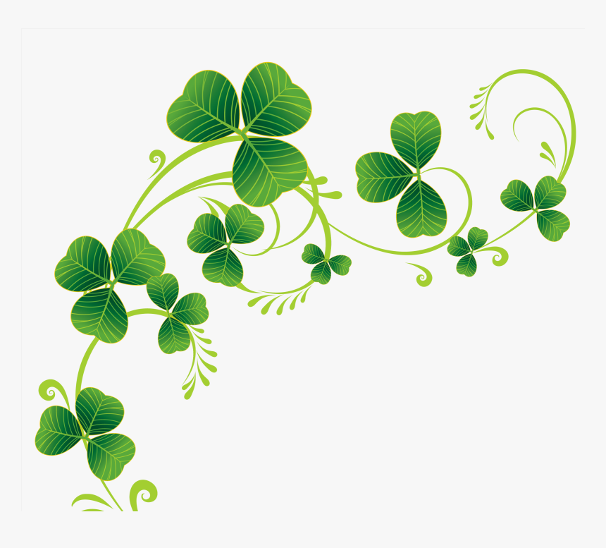 Border Of Shamrocks Clipart Clip Art Shamrocks, HD Png Download