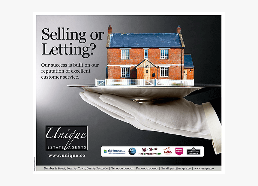 House On A Silver Plate, Estate Agent Flyer Design - Gallina Que Cruzo La Carretera, HD Png Download
