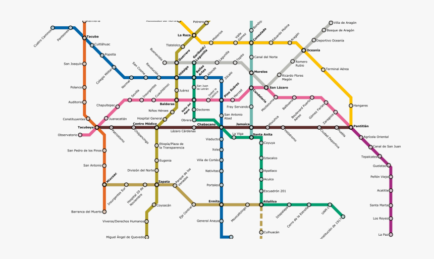 Transparent Republica Mexicana Png - Mexico City Transport Map, Png Download