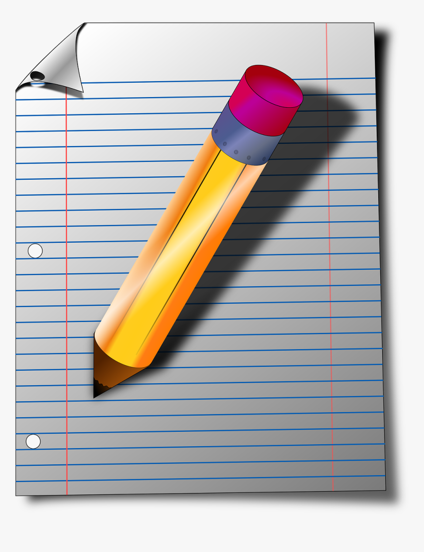 Notepad - Pencil And Paper Png, Transparent Png