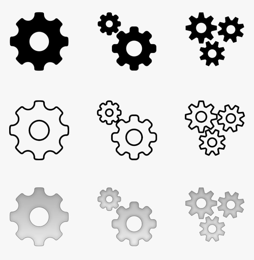 Free Cog Gear Icon Psd - Font Awesome Config Icon, HD Png Download