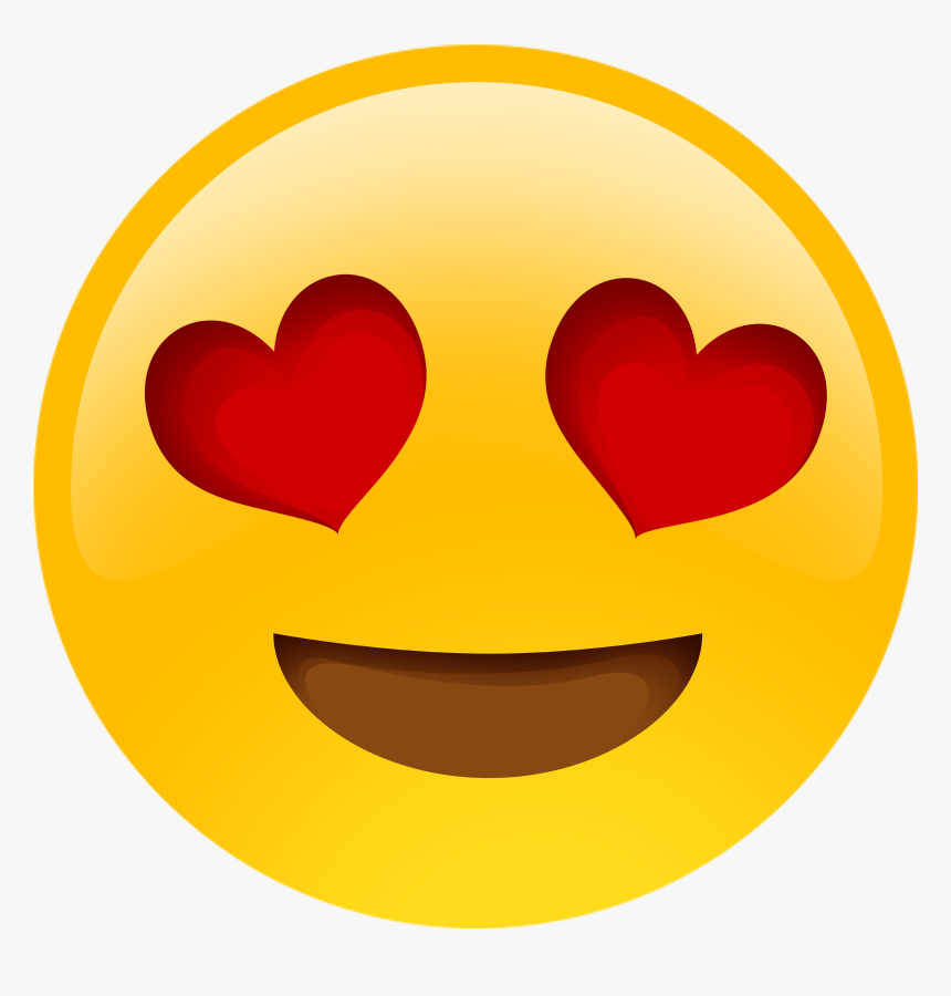 Emoticon Ojos De Corazon, HD Png Download