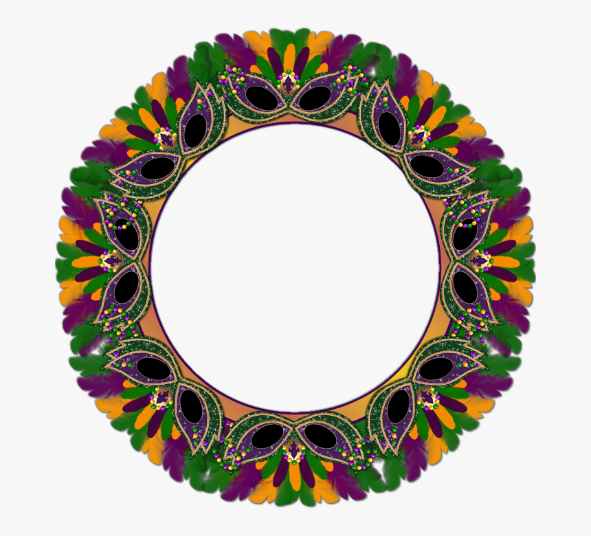 Mardi Gras Circle Clipart, HD Png Download