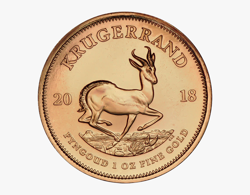 1 Oz Gold Krugerrand 2018, HD Png Download