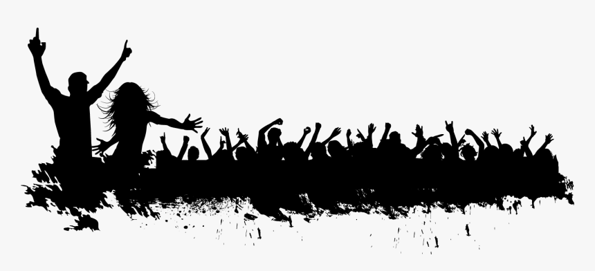 Carnival Crowd Silhouette Vector Material Png Download - Crowd Png, Transparent Png