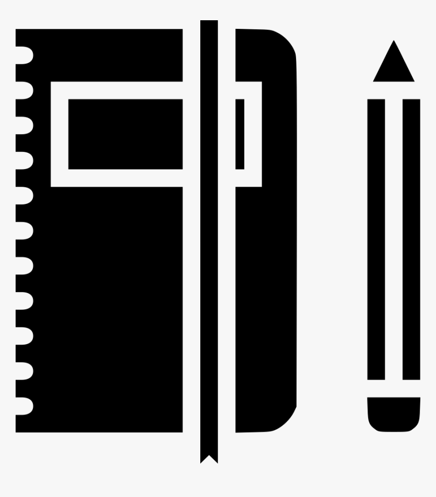 Transparent Pencil Clipart - Pen And Notebook Icon Png, Png Download