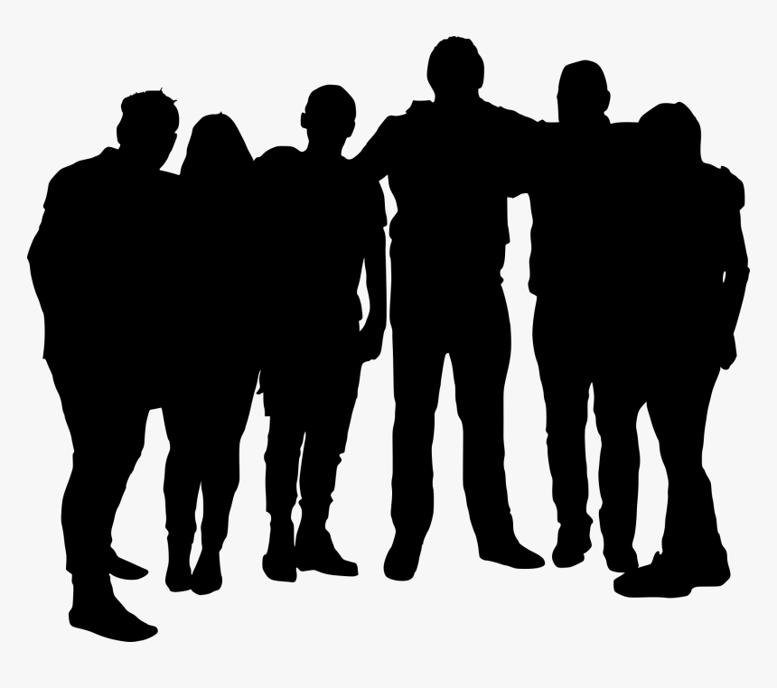 Group Of Men Silhouette, HD Png Download