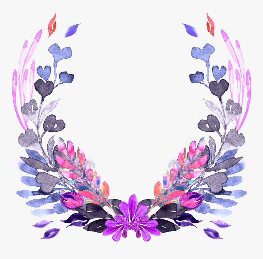 #floral #wreath #frame #flowers #floralwreath - Portable Network Graphics, HD Png Download