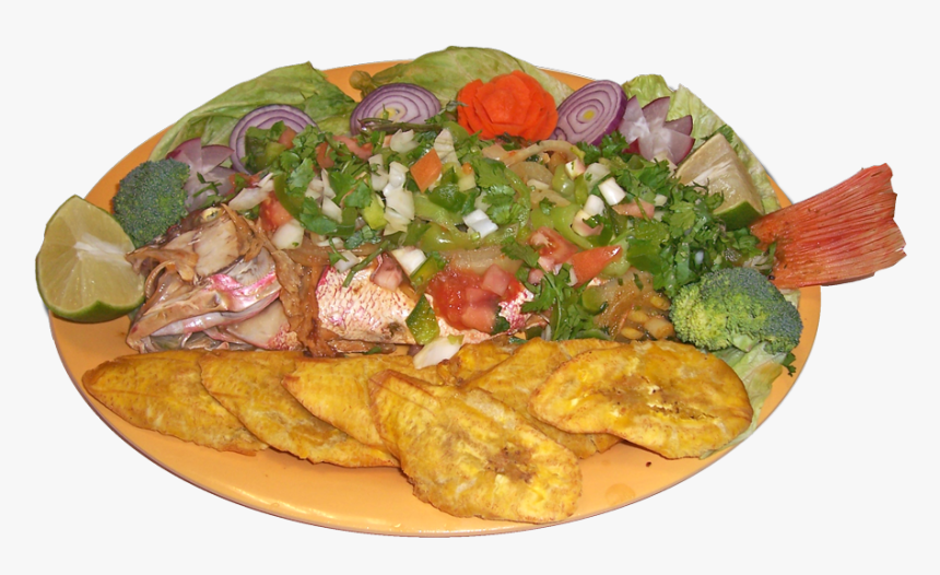 Red Snapper With Vegetable - Tostones, HD Png Download