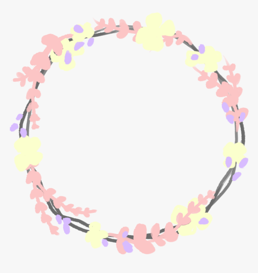 Transparent Skull Png Tumblr - Border Flower Bulat, Png Download