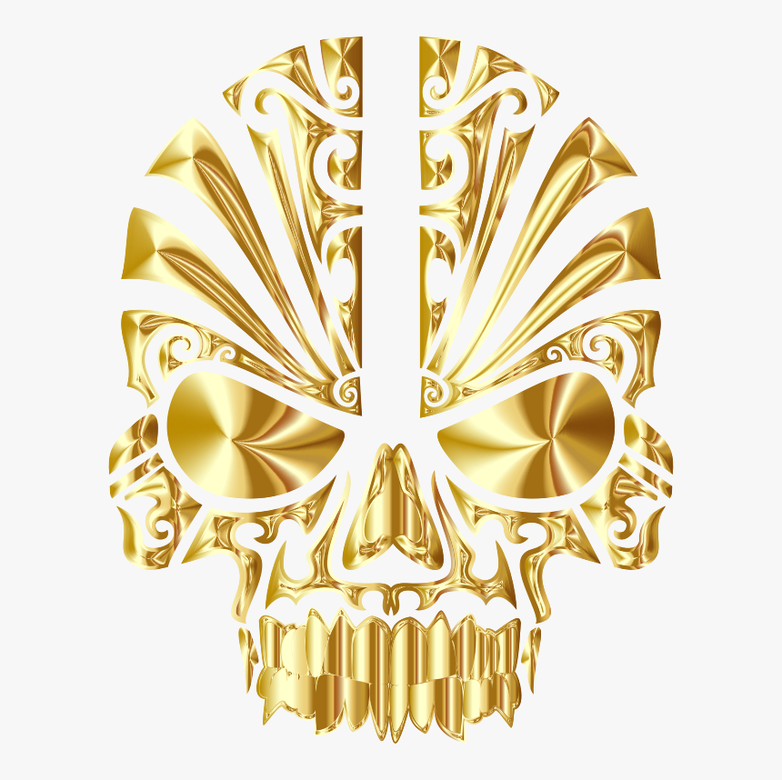Golden Skull Tribal, HD Png Download