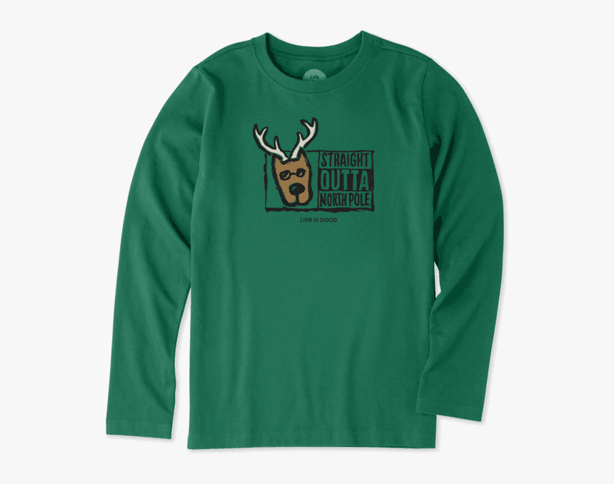 Boys Straight Outta North Pole Boys Long Sleeve Crusher - Sweatshirt, HD Png Download