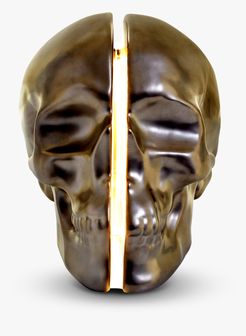 Yorick Skull Lamp, Platinum Hand Painted-0 - Skull, HD Png Download