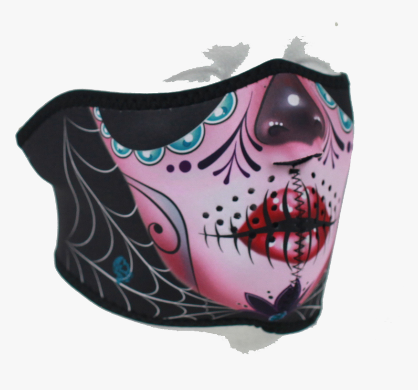 Leather Mask Sugar Skull, HD Png Download