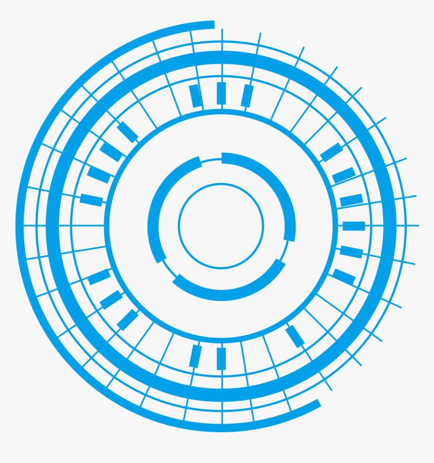 Technology Border Blue Simple Lines Png And Psd - Globe Clipart Black And White With Hands, Transparent Png