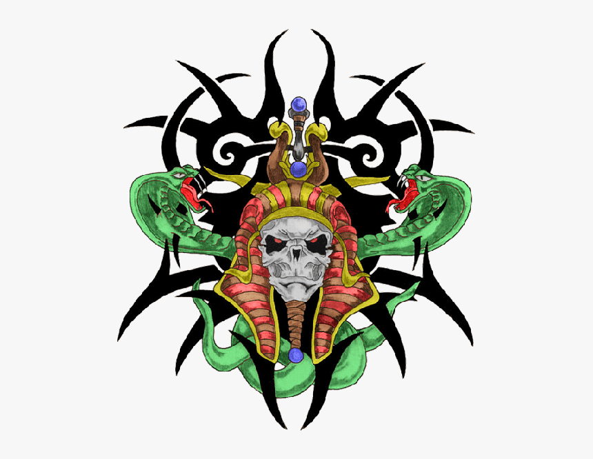 Tribal Skull Tattoos Png Transparent Images - Portable Network Graphics, Png Download