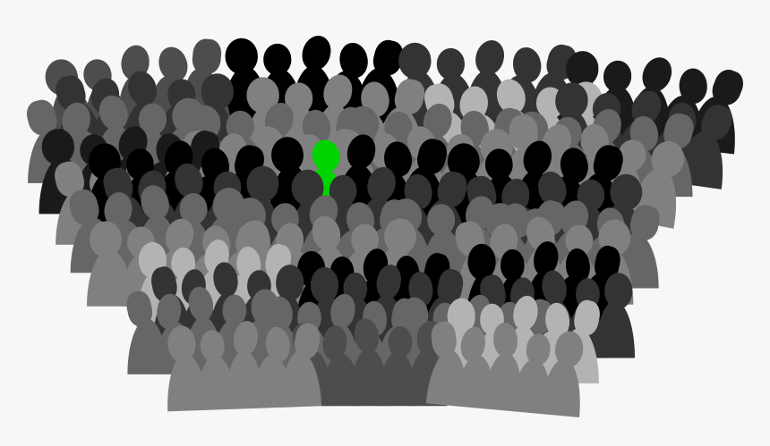 Crowd People Gray Free Picture - Crowd Of People Clip Art, HD Png Download