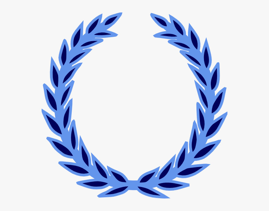 Blue Wreath Svg Clip Arts - Vector Olive Branch Png, Transparent Png