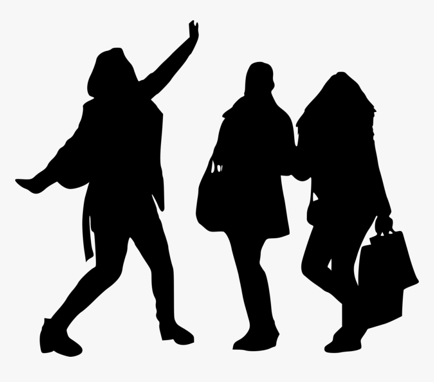 Transparent Girls Silhouette Png, Png Download