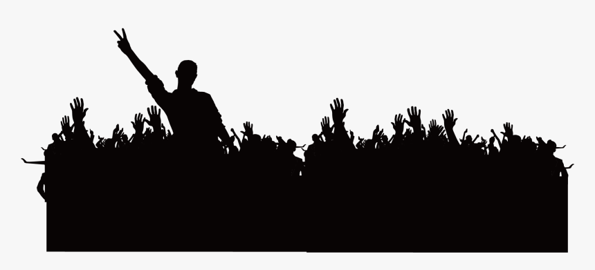 Clip Art Crowd Silhouette - Portable Network Graphics, HD Png Download