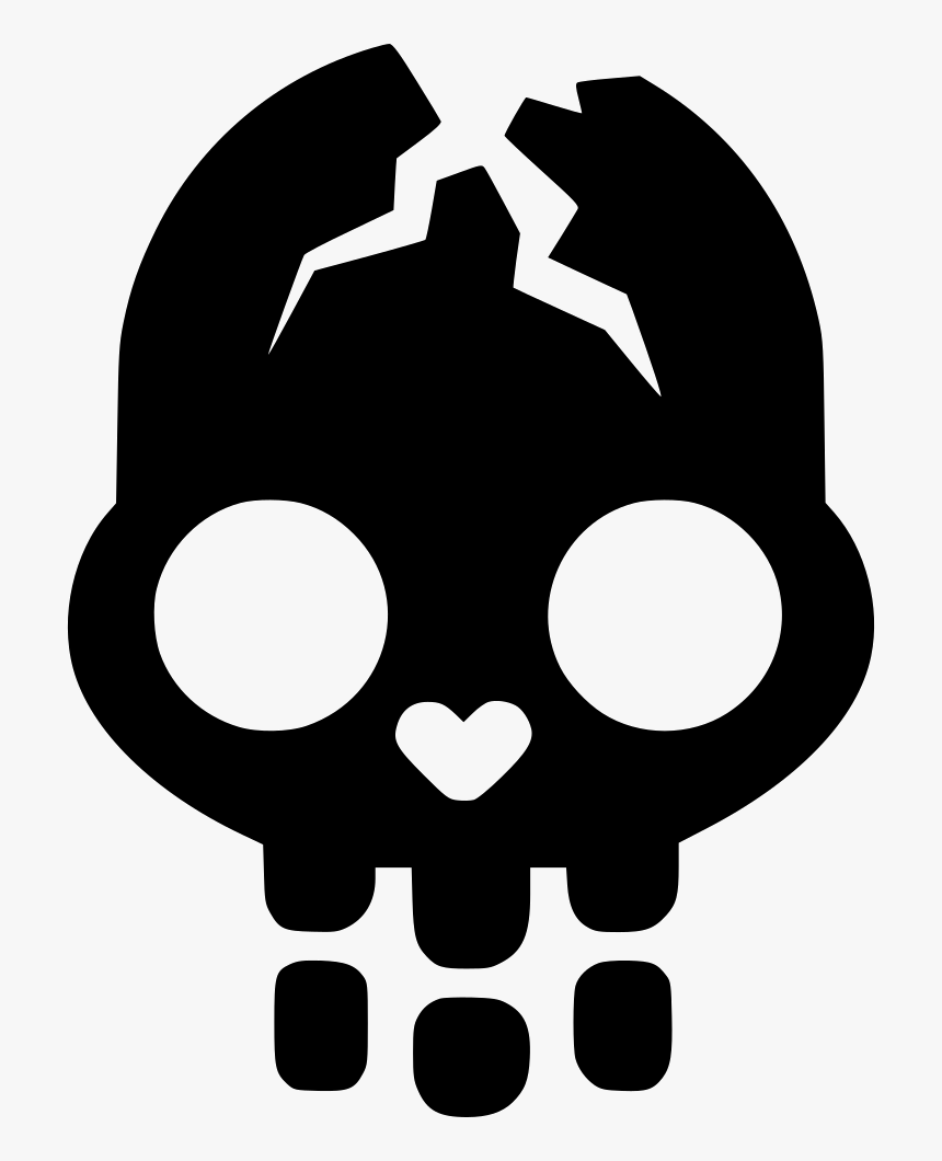 Cracked Skull Comments - Skull Icon Png Transparente, Png Download