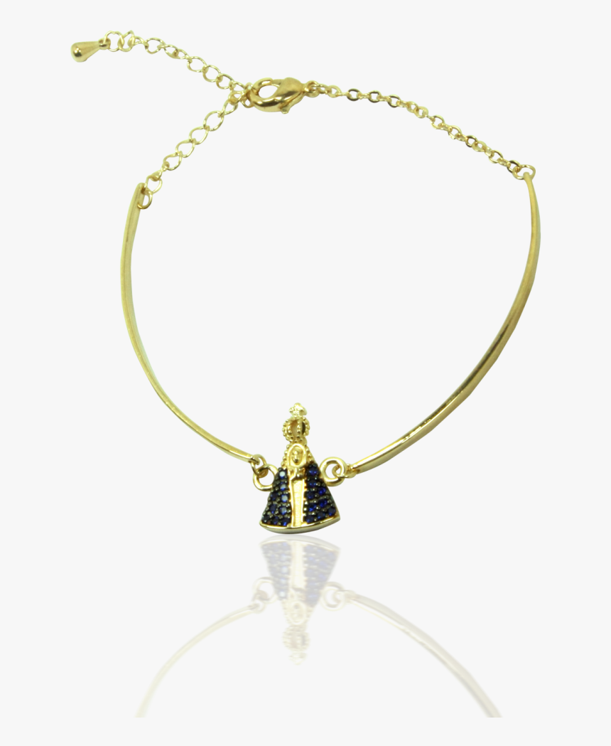 Bracelete Com Corrente E Pingente De Nossa Senhora - Locket, HD Png Download